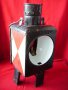 Старинен немски железничарски фенер с емайлиран рефлектор., снимка 3
