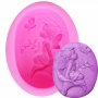 дете ангел на фуния с пеперуда силиконов молд форма калъп фондан сапун гипс тесто шоколад декор, снимка 1