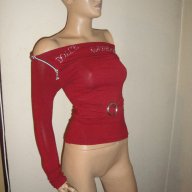 Елегантна червена дамска блуза с дълъг ръкав, реплика на "Dolce&Gabbana", "D&G", дамски топ, ръкави, снимка 1 - Блузи с дълъг ръкав и пуловери - 9205115