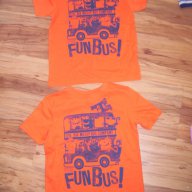 тениска в оранж на George Fun Bus-5/6г. -размер-110-116, снимка 7 - Детски тениски и потници - 7112217