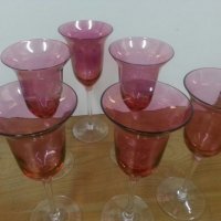 Сервиз чаши за вино цветно стъкло, снимка 13 - Антикварни и старинни предмети - 22450614