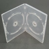 Нова кутия за DVD (DVD Box) двойна 14mm, прозрачна, снимка 1 - Други - 22376644
