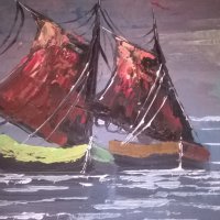 bernad-картина с яхти/море-100х35см-внос швеицария, снимка 9 - Колекции - 26042894