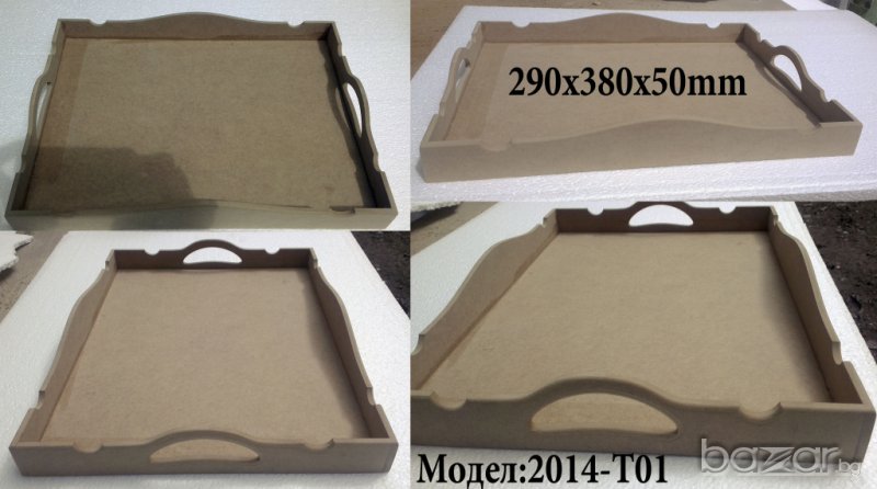 Поднос от МДФ с прави страни, снимка 1