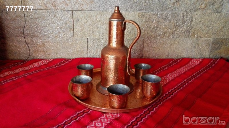 Кован меден сервиз за греена ракия, снимка 1