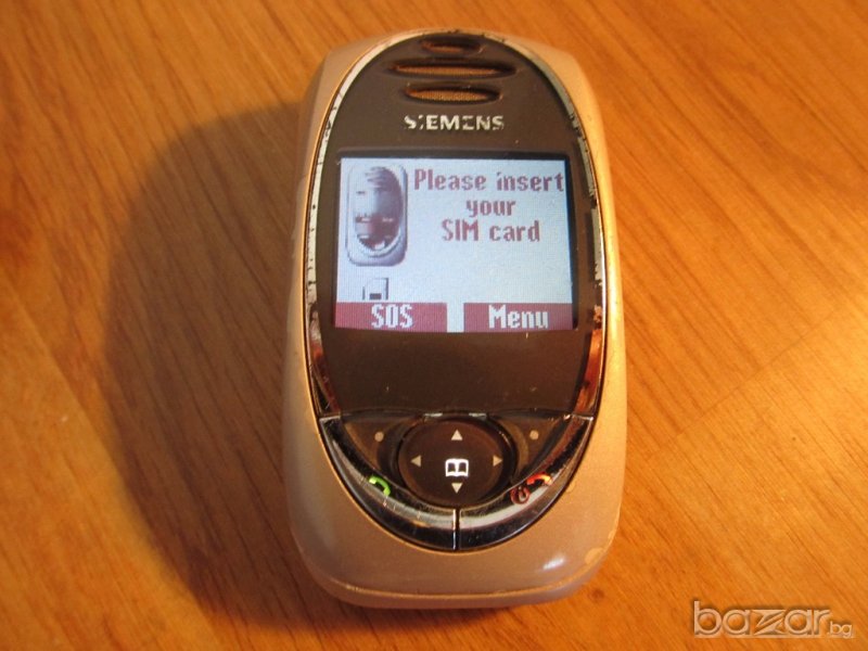Плъзгащ Телефон с копчета  SIEMENS, сименс слайдер- Made In Germany модел 2003  г. - работещ., снимка 1