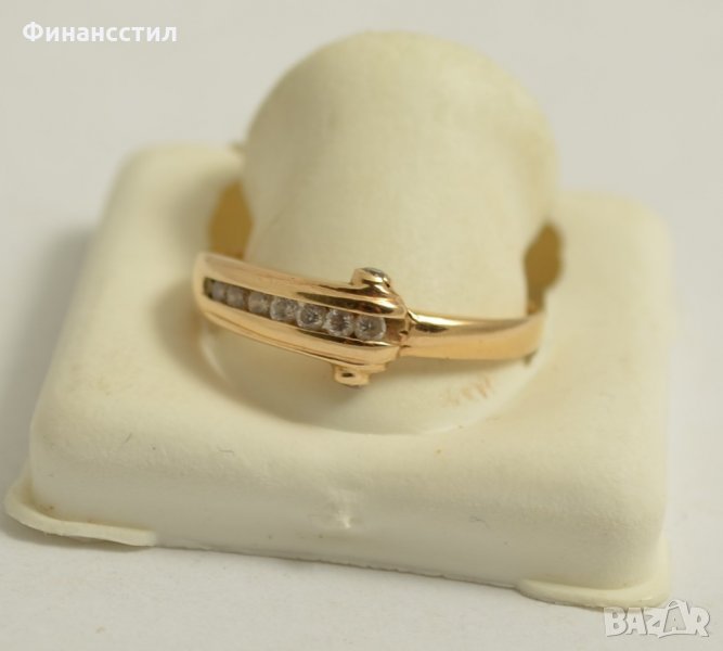 златен пръстен 43562-3, снимка 1