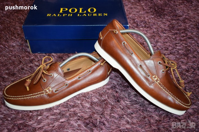 Polo Ralph Lauren Tan Merton Leather Shoes , снимка 1