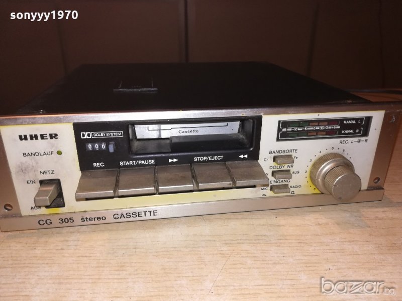 uher cg305 deck-made in japan-23.5х25х7см-внос швеицария, снимка 1