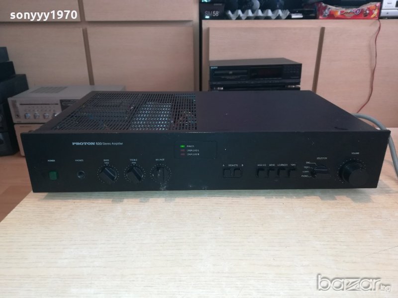 ПОРЪЧАН-proton 520 stereo amplifier-made in taiwan-внос англия, снимка 1