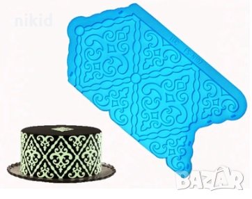 3 вид Дамаска съединяващ силиконов молд форма дантела мотиви борд орнамент фондан шоколад