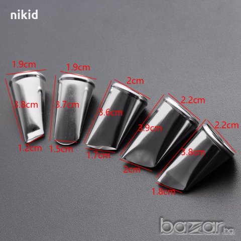 сет 5 бр роза тесни накрайници накрайник за пош крем украса декор торта, снимка 3 - Други - 20130804