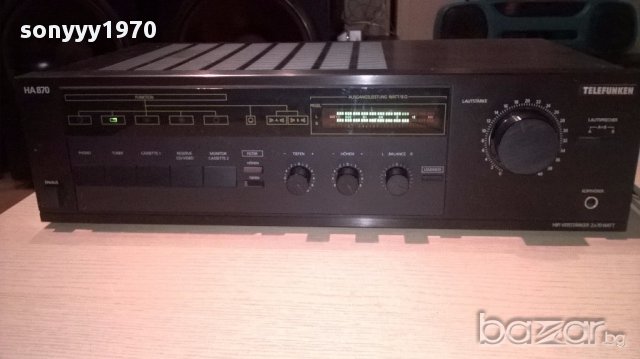 *telefunken ha-870 amplifier made in germany-внос швеицария, снимка 3 - Ресийвъри, усилватели, смесителни пултове - 14198048