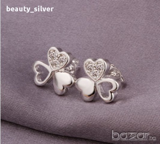 Нежни сребърни обеци, код 2057