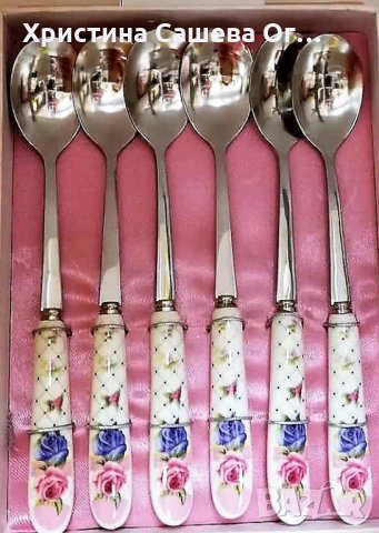 Комплект от шест броя красиви лъжички за чай, кафе и др.