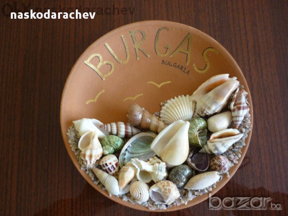 Керамична чиния сувенир от Бургас България, снимка 5 - Декорация за дома - 11872297