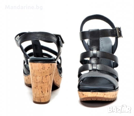 ПРОМО 🍊 TIMBERLAND № 37 & 39 🍊 Кожени дамски сандали DARK BLUE LEATHER нови с кутия, снимка 2 - Сандали - 25310780
