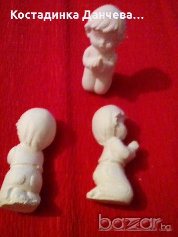Гипсови фигурки момиче, момче, слонче, щъркел, снимка 3 - Фигурки - 15366588