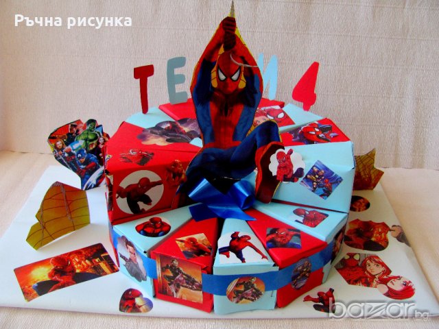 Торта от картон Спайдърмен, снимка 1