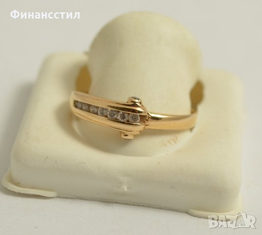 златен пръстен 43562-3, снимка 1 - Пръстени - 23696179