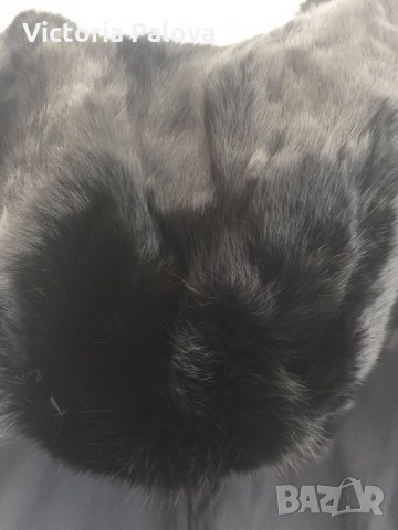 Удобно красиво палто с разкошна качулка(заешка кожа), снимка 2 - Палта, манта - 23046727