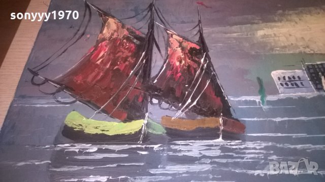 bernad-картина с яхти/море-100х35см-внос швеицария, снимка 9 - Колекции - 26042894