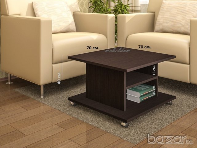 Холна маса 70/70/40см. с рафт(код-2375), снимка 4 - Маси - 20901628