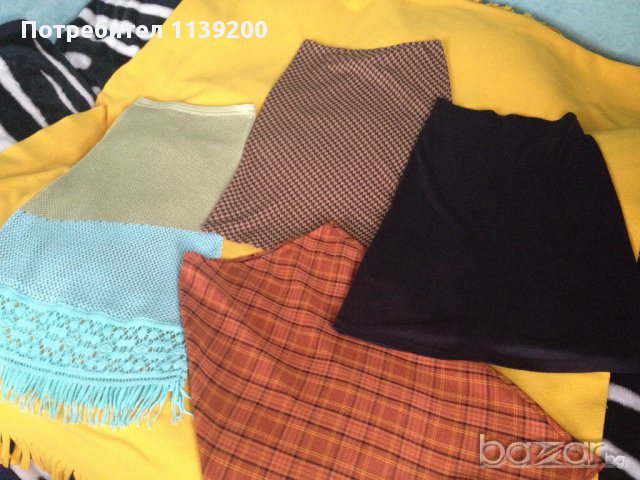 френска бежова пола каре La City Paris  S, снимка 5 - Поли - 14982294