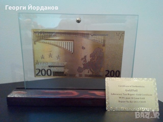 Сувенири 100 златни долара банкноти в стъклена поставка , снимка 15 - Други ценни предмети - 20607537