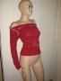 Елегантна червена дамска блуза с дълъг ръкав, реплика на "Dolce&Gabbana", "D&G", дамски топ, ръкави, снимка 1 - Блузи с дълъг ръкав и пуловери - 9205115