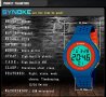 Нов дамски спортен часовник много функции синьо червено зелено Synoke, снимка 3