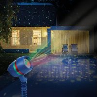 Лазерен проектор Star Shower Motion, Статичен и подвижен, 3D холографски ефект, Външен и вътрешен мо, снимка 2 - Друга електроника - 20198450