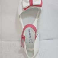 Детски сандали HUA HONG бяло и розово панделка ест.стелка, снимка 3 - Детски сандали и чехли - 14752035