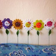 Усмихнати цветя  от филц, снимка 5 - Други - 7022310