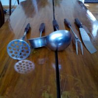 Стар комплект кухненски инструменти,прибори, снимка 5 - Антикварни и старинни предмети - 24579229