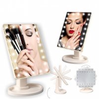 Светещо Лед Огледало Large Led Mirror с 22 LED светлини, снимка 2 - Комплекти и лотове - 23795416
