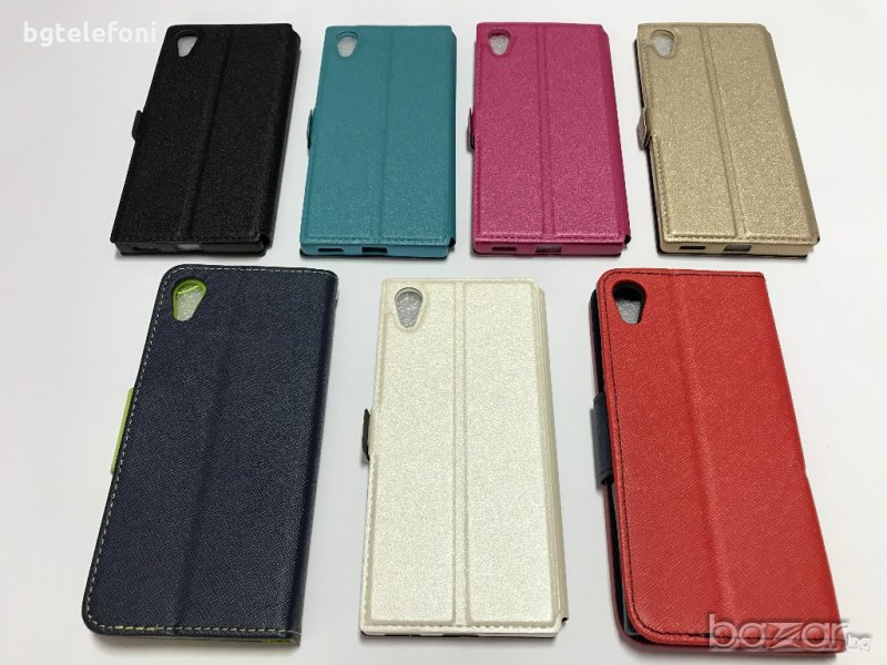 Sony Xperia XA1, Xperia L1 калъф тип тефтер със силиконово легло, снимка 1