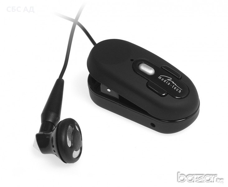 Bluetooth слушалка Media-tech MT3535 CLIP-ON, снимка 1