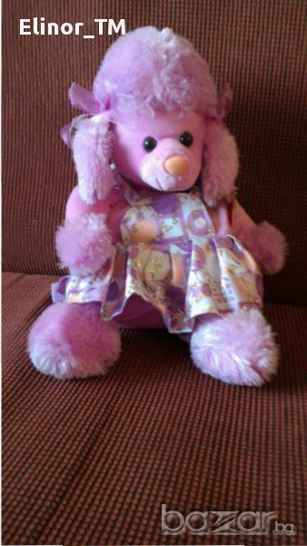 Плюшена раница-лилаво куче, снимка 1