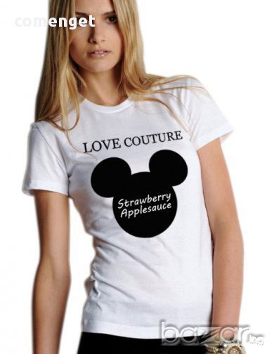 Уникална тениска Love Couture с Minnie Mouse! Поръчай модел С ТВОЯ ИДЕЯ!, снимка 1