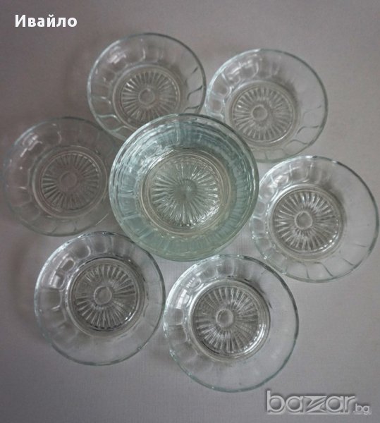 Стъклени десертни чинийки - 12 бр., снимка 1