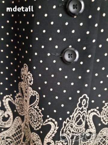 CELEBRE - дамска дълга черно-бежова риза, снимка 4 - Ризи - 16464940