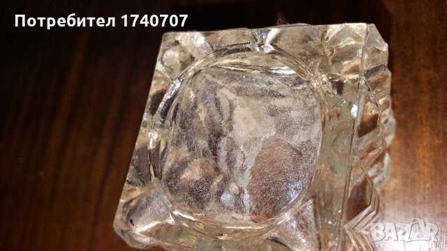 масивна малка стъклена вазичка, снимка 7 - Вази - 24426068