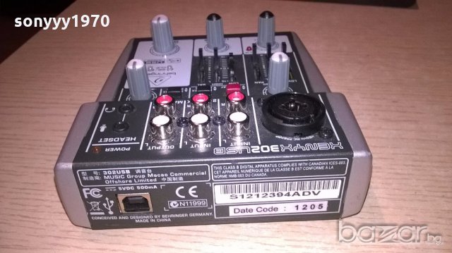 behringer-xenyx 302 usb-внос швеицария, снимка 3 - Ресийвъри, усилватели, смесителни пултове - 19573939