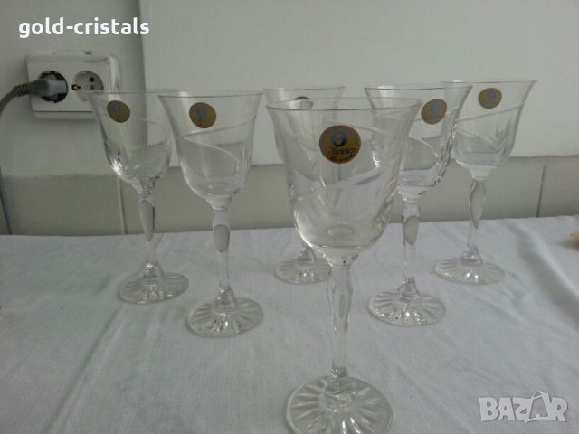 кристални чаши за вино , снимка 6 - Антикварни и старинни предмети - 23518686