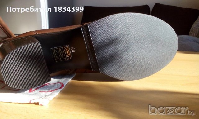 Дамски ботуши - нови, естествена кожа, кафяви, №40, снимка 6 - Дамски ботуши - 20344511