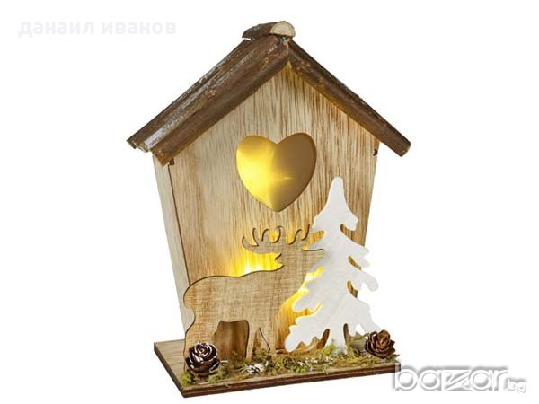 КЪЩА СВЕТЕЩА  12.5X8X18 CM; 3 LED, снимка 2 - Статуетки - 20034285