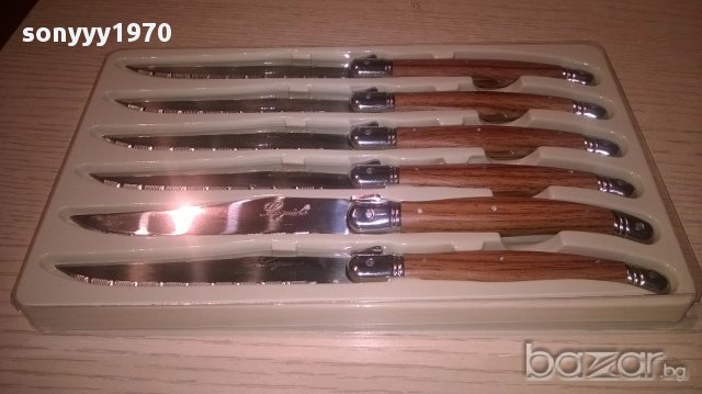 Laguiole-6бр маркови ножа-нови и в опаковка-внос швеицария, снимка 8 - Колекции - 16886694