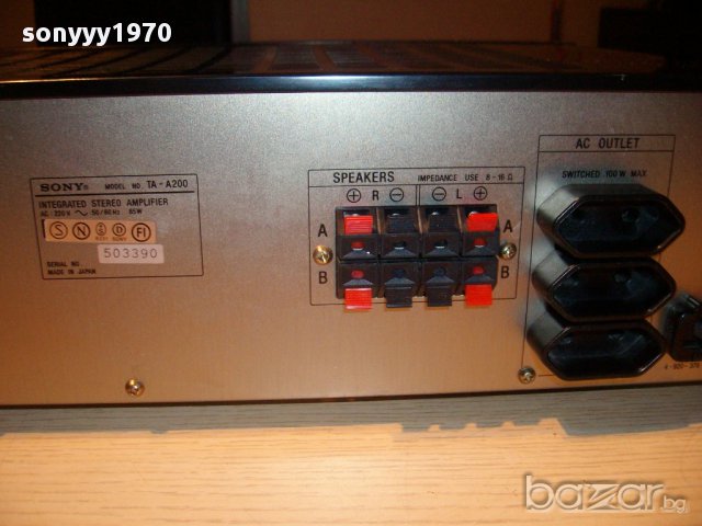 sony ta-a200-stereo amplifier-made in japan-внос швеицария, снимка 7 - Ресийвъри, усилватели, смесителни пултове - 11989618
