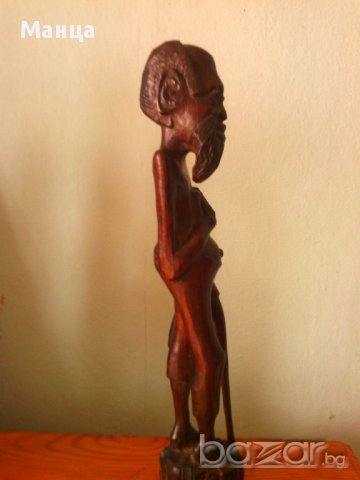 Африканска дървена  фигура  , снимка 2 - Статуетки - 17975098
